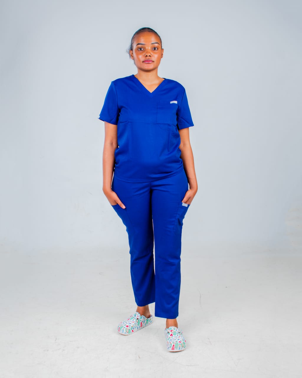 Royal Blue Unisex jojo plain scrubs 